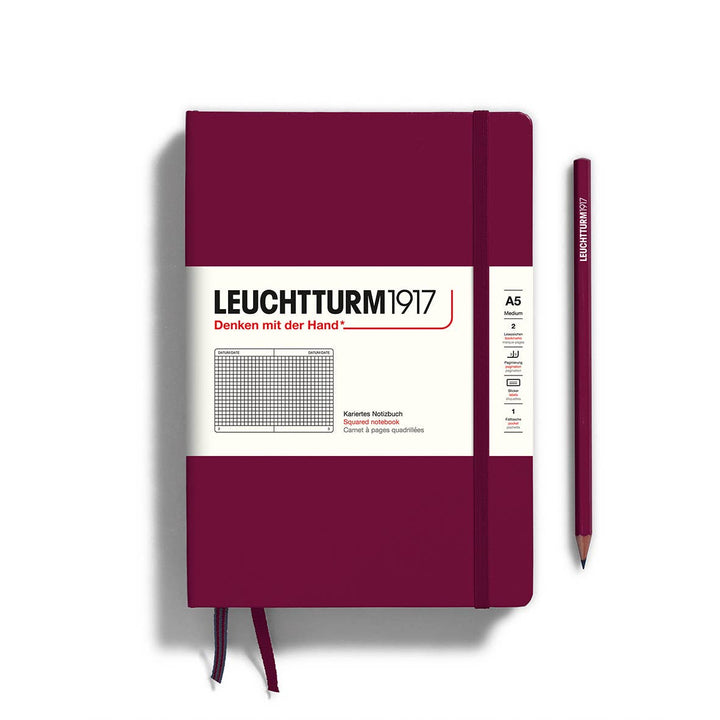 Notebooks - Medium (A5): Hardcover / Port red