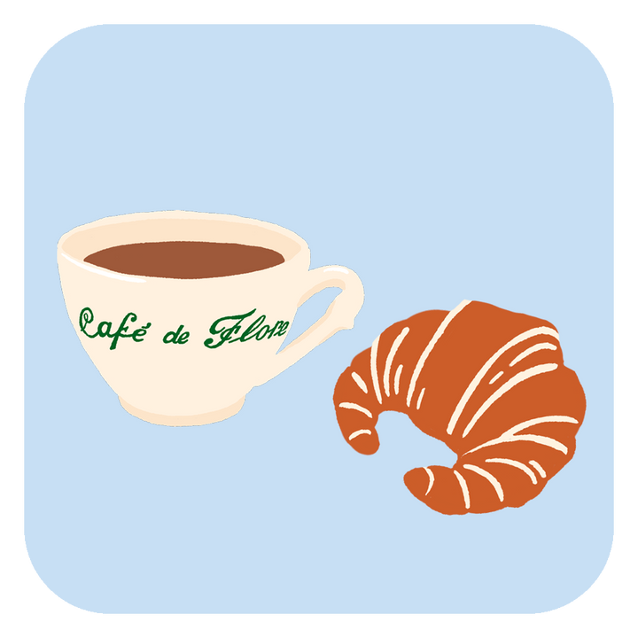 Parisian Breakfast Buddies Iron-On