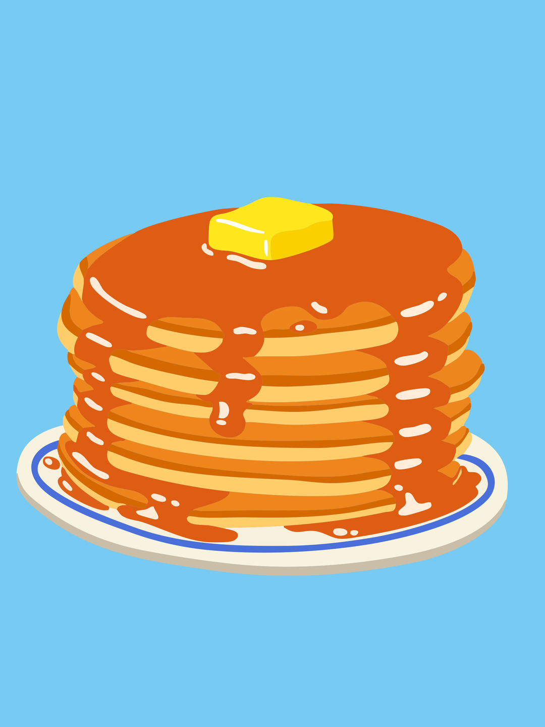 One Big Iron-On Pancakes