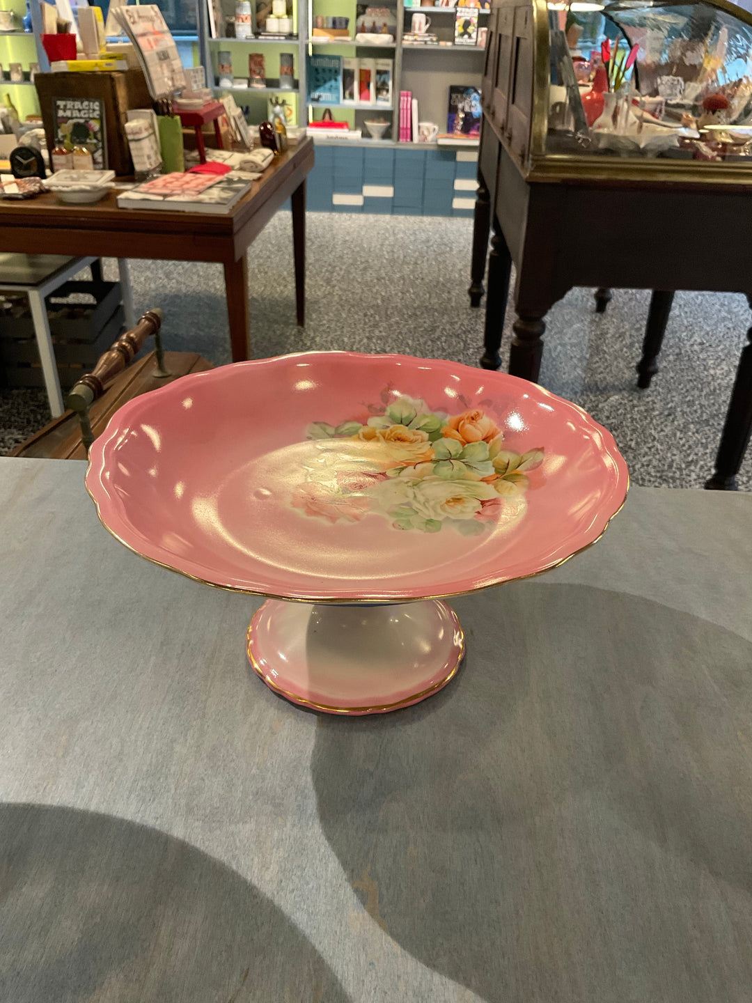 Sweet Vintage Rose Cookie & Petite four Stand