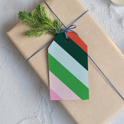 Holiday Stripes Gift Tags -  Set of 6