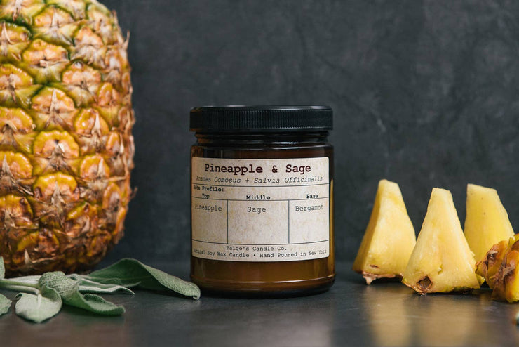 Pineapple and Sage Taxonomy Candle: 9oz