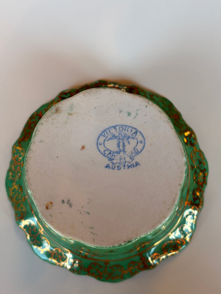 Green & Gold Trinket Dish