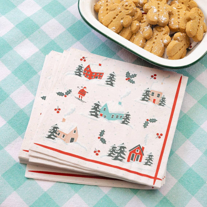 Santa Christmas Paper Napkins 20 Pack
