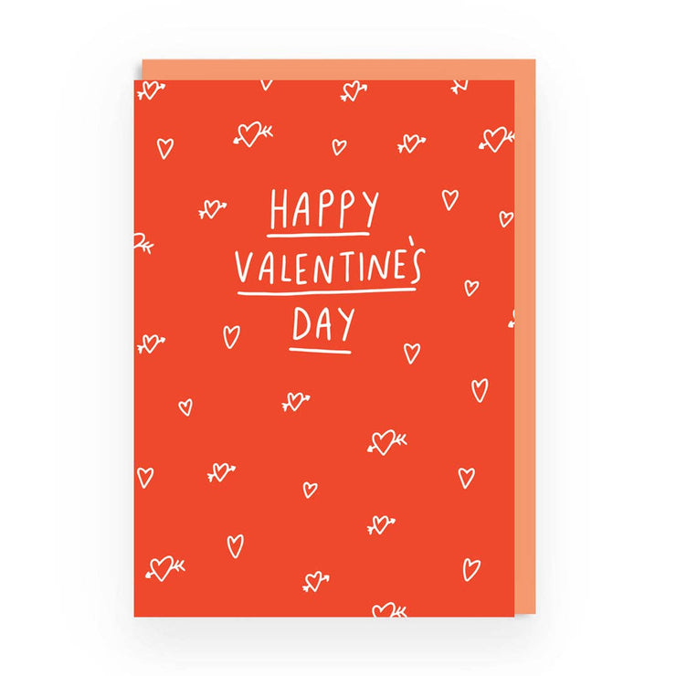 Happy Valentine's Day - Cupid Heart's Greeting Card