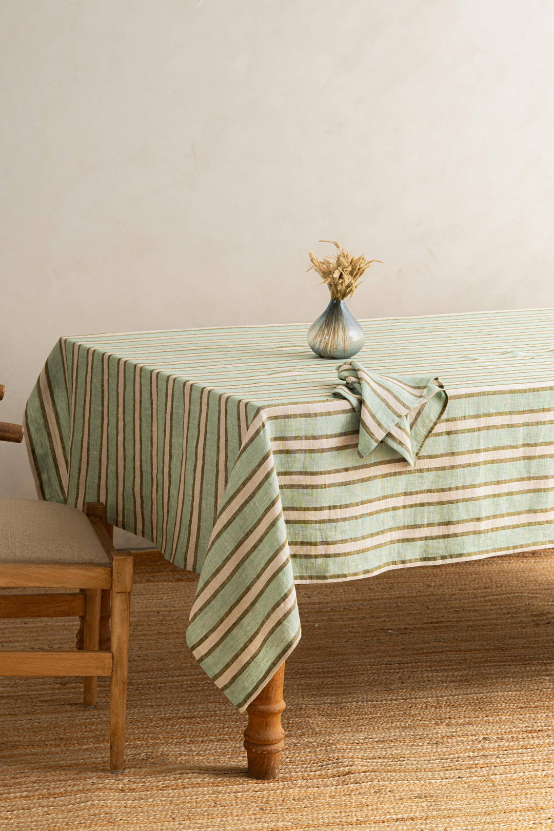 Sylph Green Linen 8ft Tablecloth