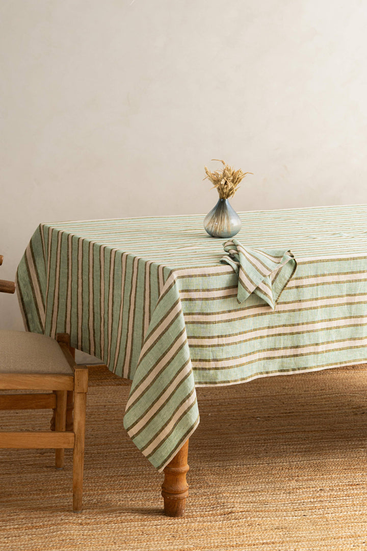 Sylph Green Linen 8ft Tablecloth