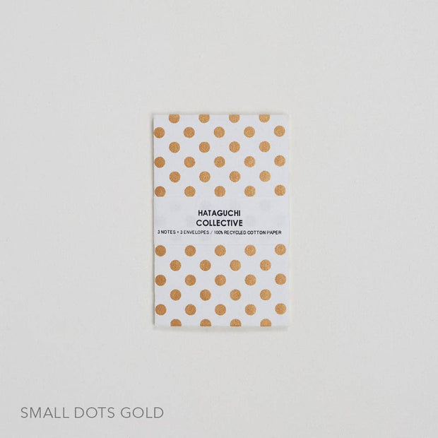 Small Envelope with Notecard Set: DOTS SUPER GOLD