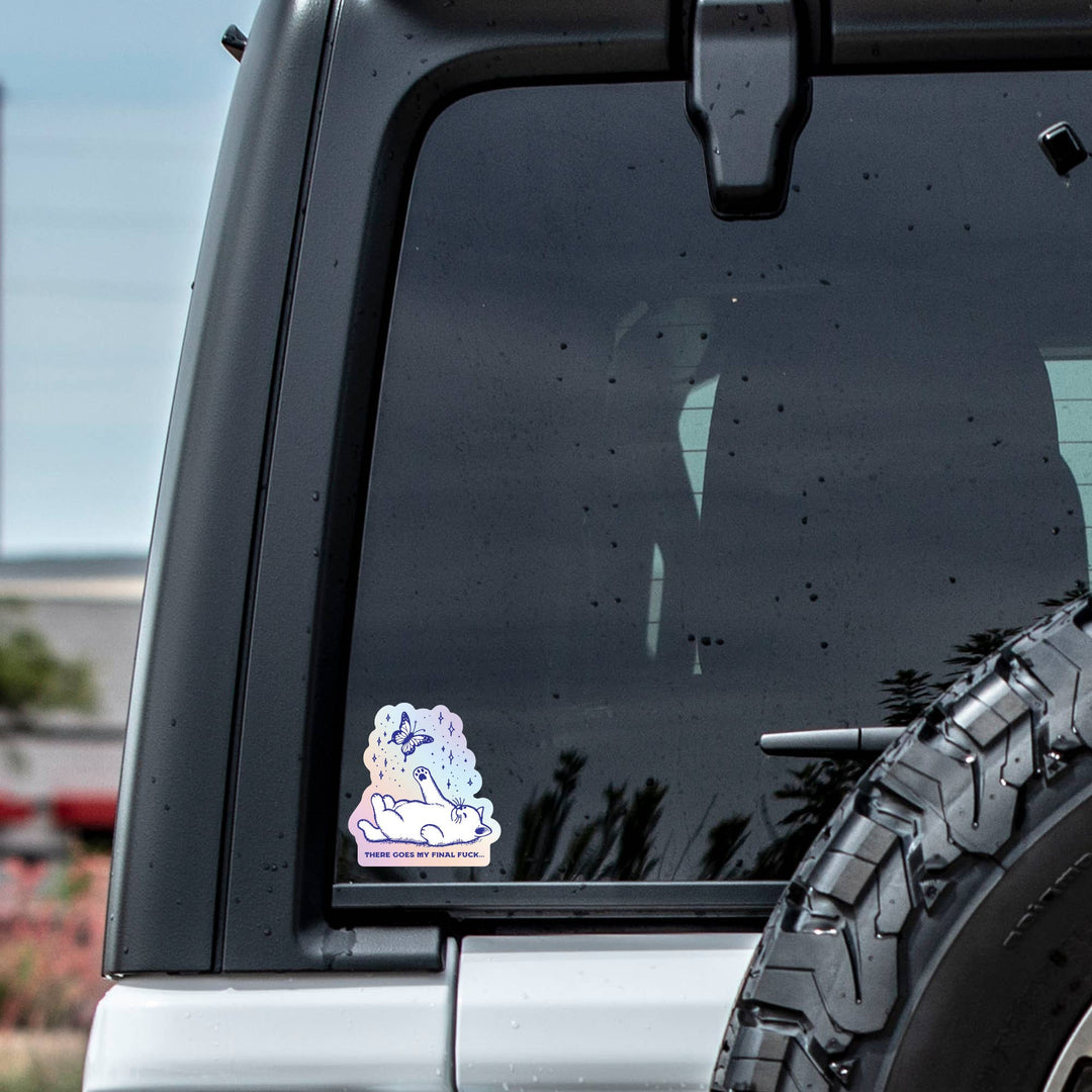 Final Fuck Kitty Cat Swear High Quality Vinyl Sticker