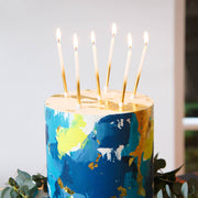 White & Gold Birthday Cake Candles