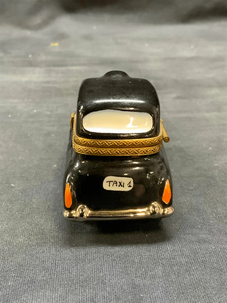 Vintage Limoges Porcelain Taxi Trinket Box