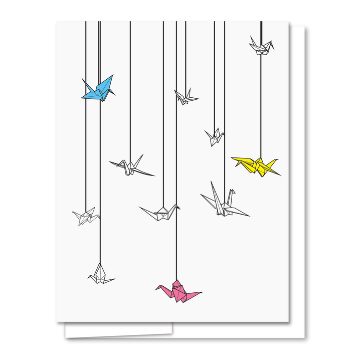 Paper Cranes - Letterpress Everyday Card