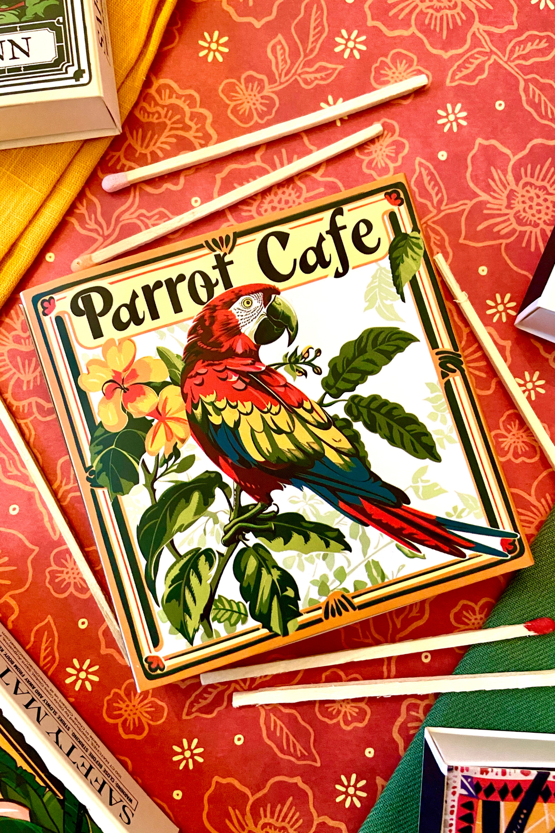 Parrot Cafe Luxury Safety Match Box