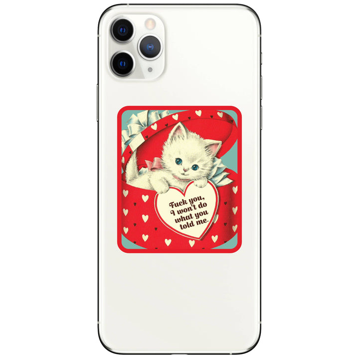 Fuck You Kitty Cat Swear Funny High Quality Vinyl Sticker