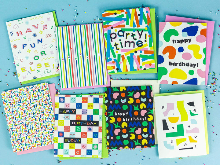 Loaded Sprinkles Blank Pattern Card Set of 8