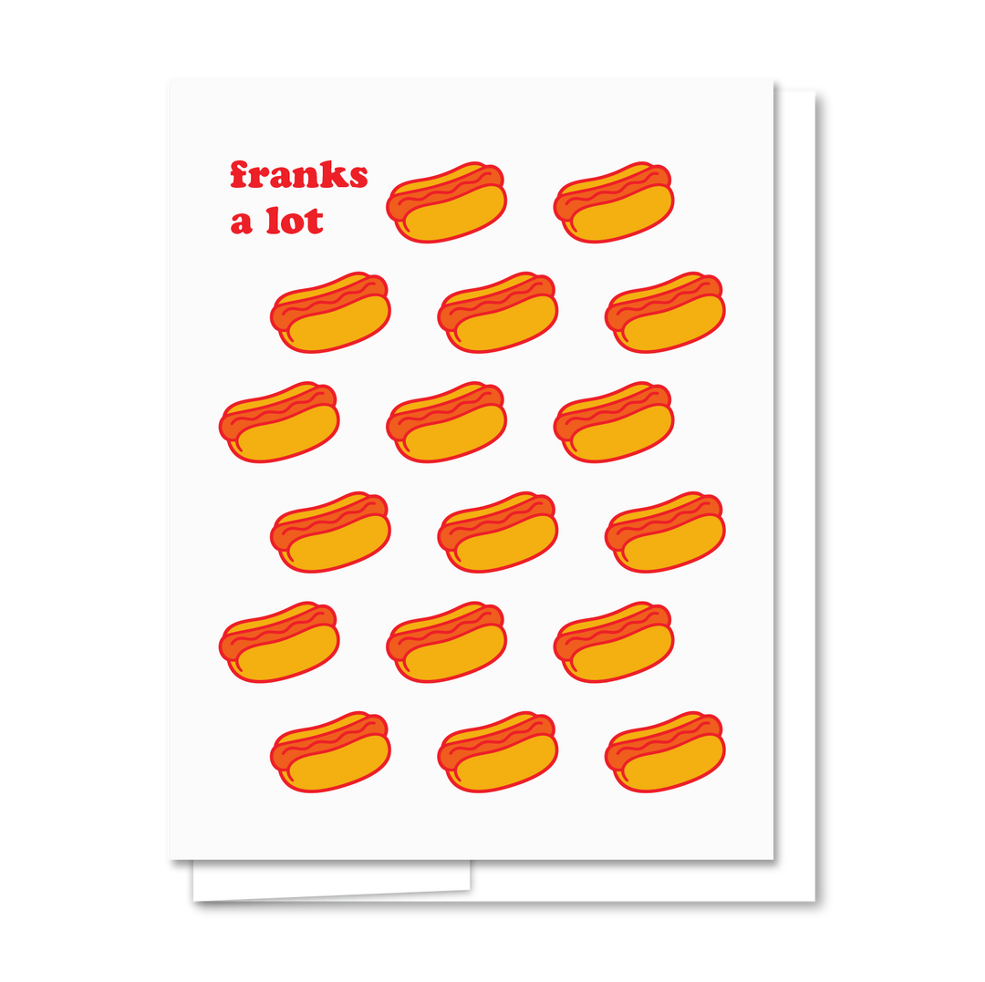 Franks a lot - Risgraph Funny Thank You Card