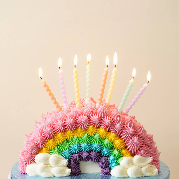 Twisted Pastel  Candles 8 Pack