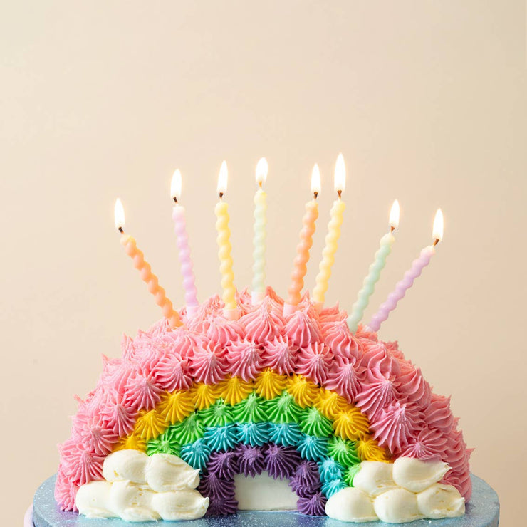 Twisted Pastel  Candles 8 Pack