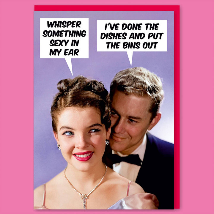 Whisper something sexy Valentines Greeting Card