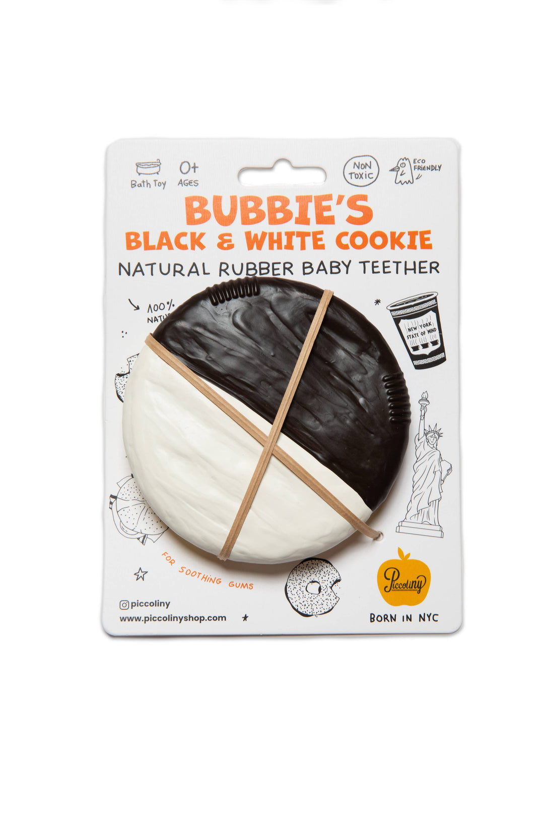 Bubbies Black &amp; White Cookie Teether