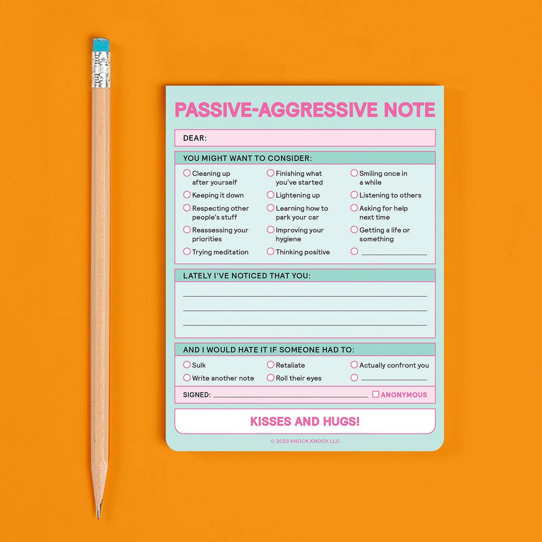 Passive Aggressive Nifty Note Pad