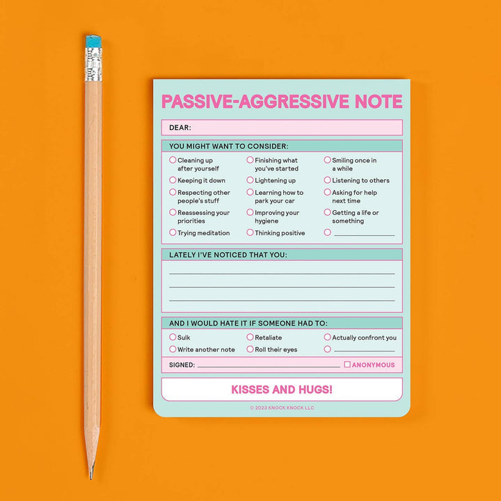 Passive Aggressive Nifty Note Pad