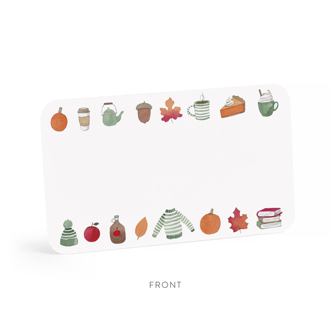 Crisp & Cozy Little Notes® | Fall & Autumn Mini Notecards