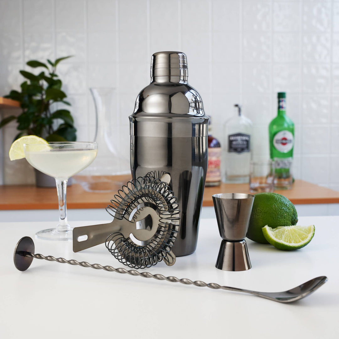 Stainless Steel Barware Set of 4 ASSORTED COLORS