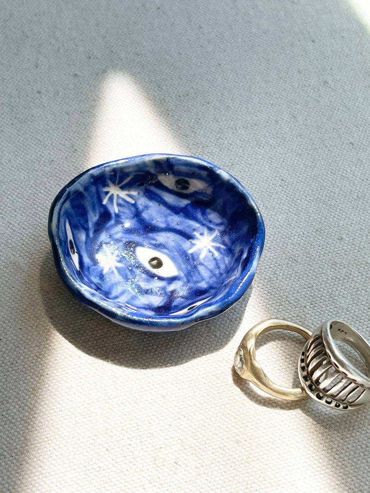 Mystic eyes small trinket dishes: Blue