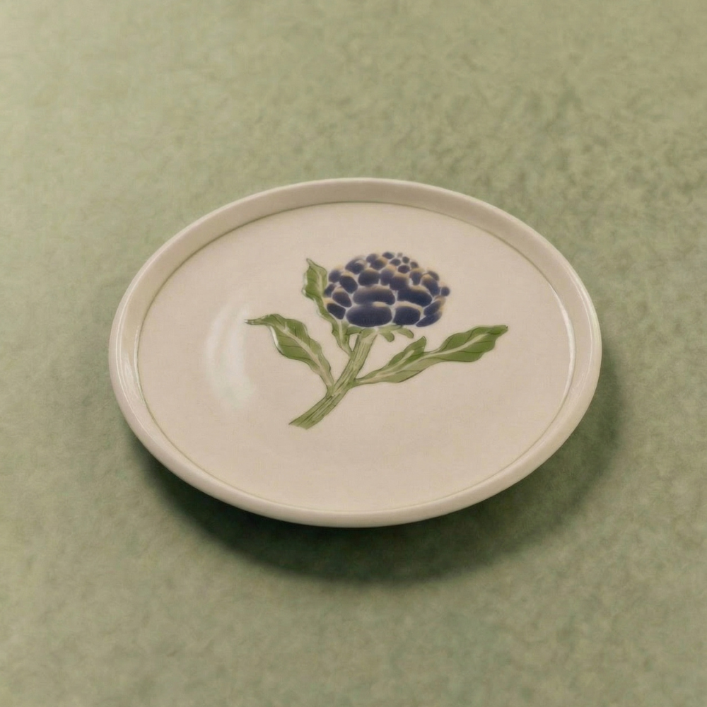 Artichoke Dinner Plate with Lined Border