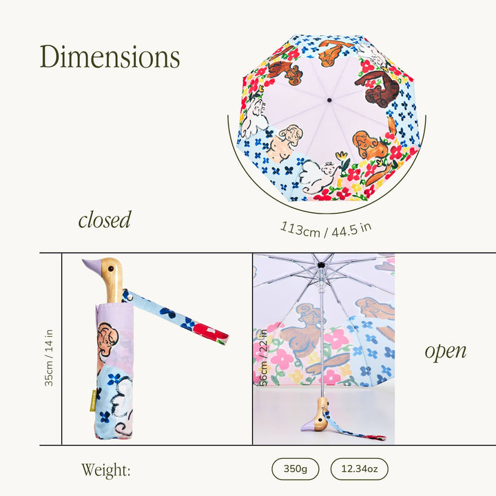 Heaven's Garden Compact Eco-Friendly Duckhead Umbrella