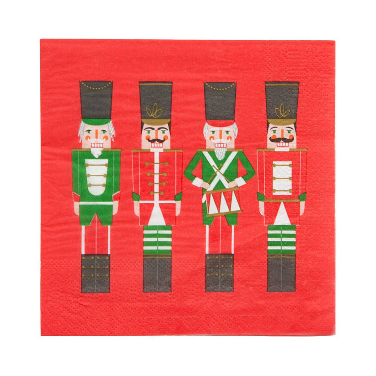 Red Nutcracker Christmas Napkins