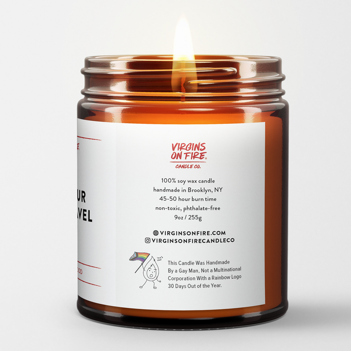 QUIT YOUR JOB & TRAVEL (Amber) Fun Soy Wax Travel Candle