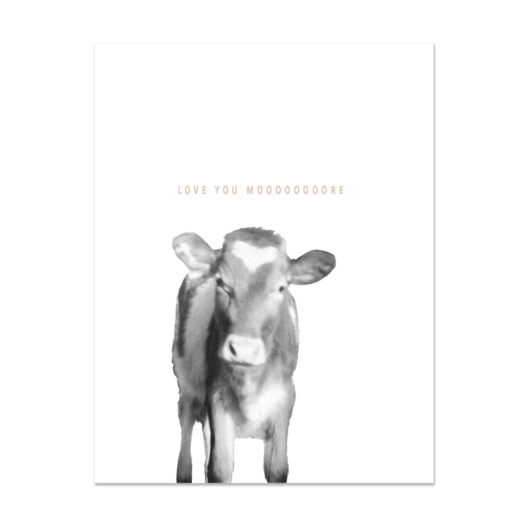 Heifer Heart Love You Mooooore Card