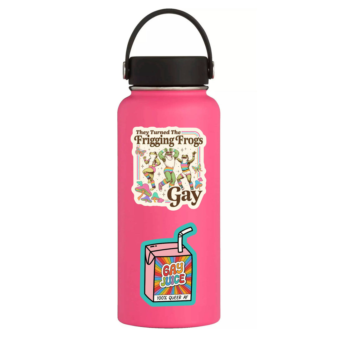 Funny LGBTQ Frog Pride Humor Buff High Quality Vinyl Sticker