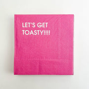 Let's Get Toasty -  Pink Cocktail Napkins