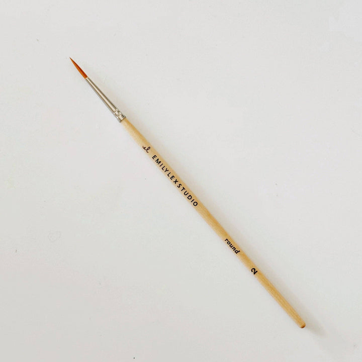 Watercolor paintbrush set of five wood brushes