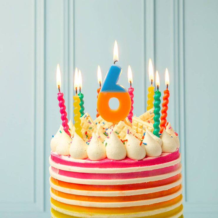 Twisted Rainbow Candles 8 Pack