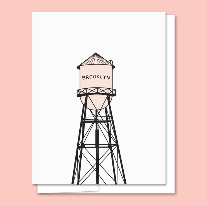 Brooklyn Water Tower - Letterpress Everyday Card