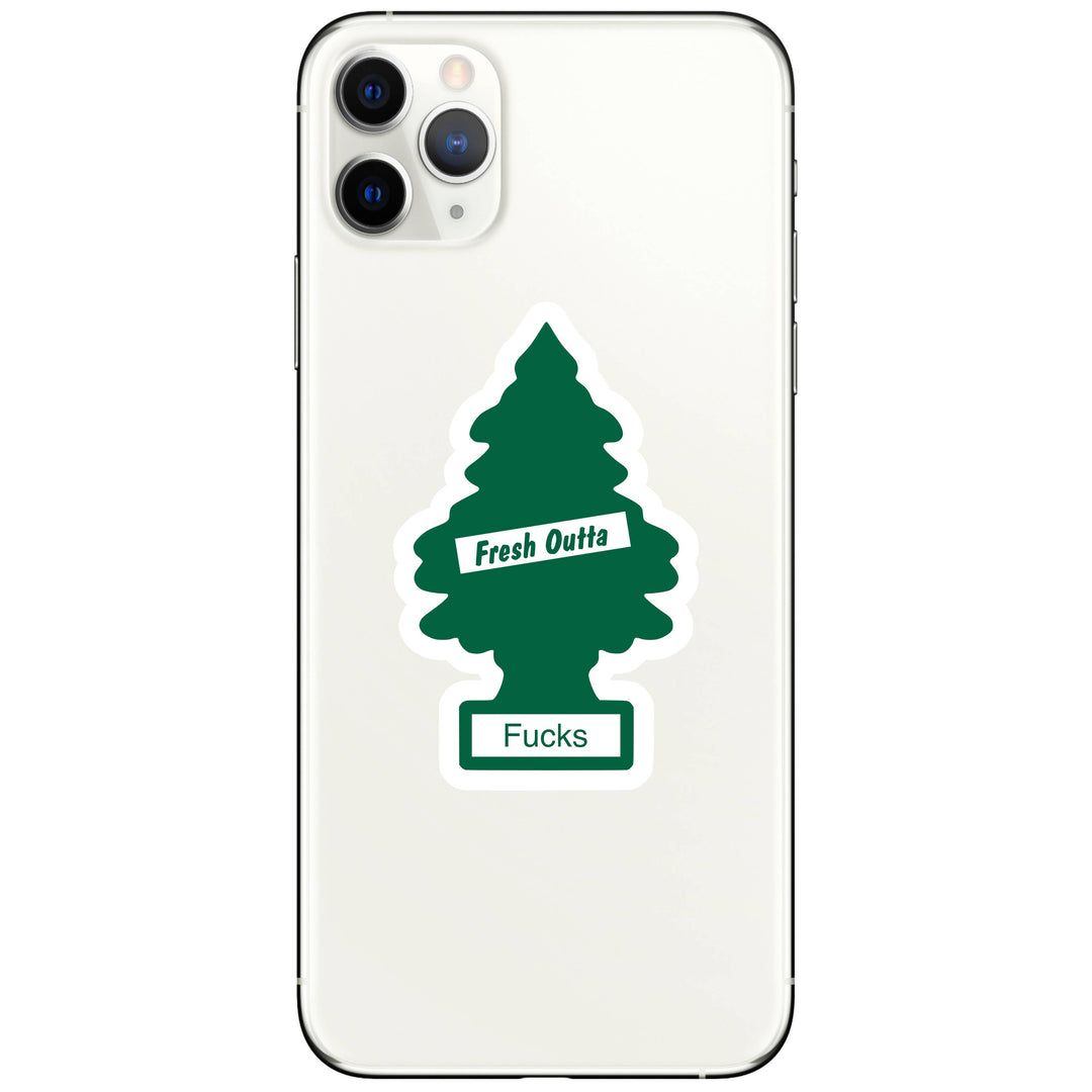 Fresh Outta Fucks Tree Funny Swear High QualityVinyl Sticker