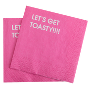 Let's Get Toasty -  Pink Cocktail Napkins