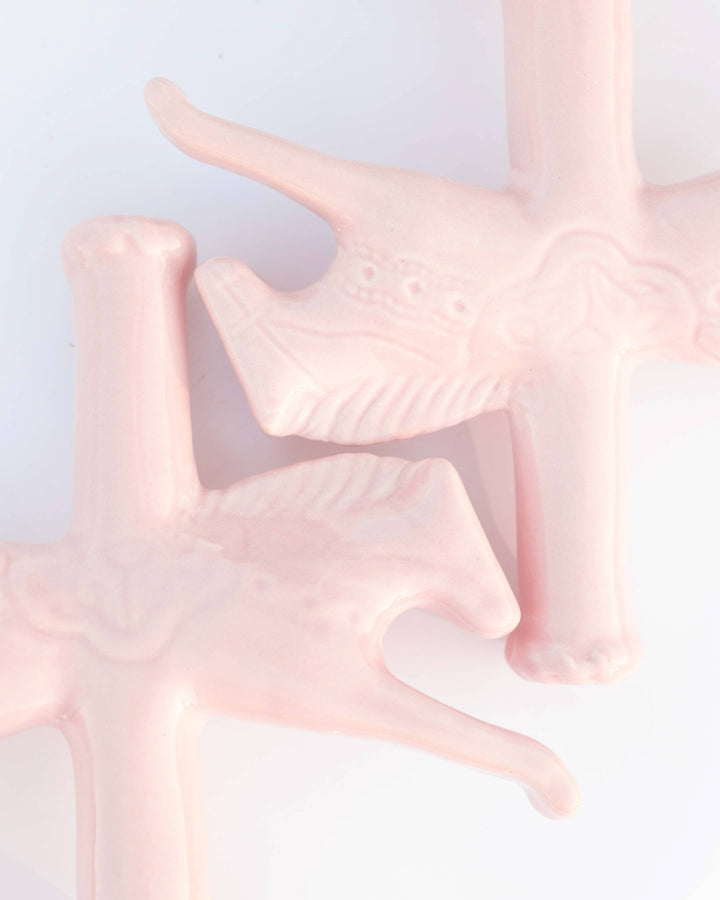 Dala Horse Candlestick Holder: Light Pink