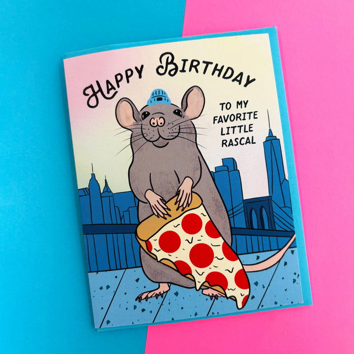Pizza Rat Birthday Card