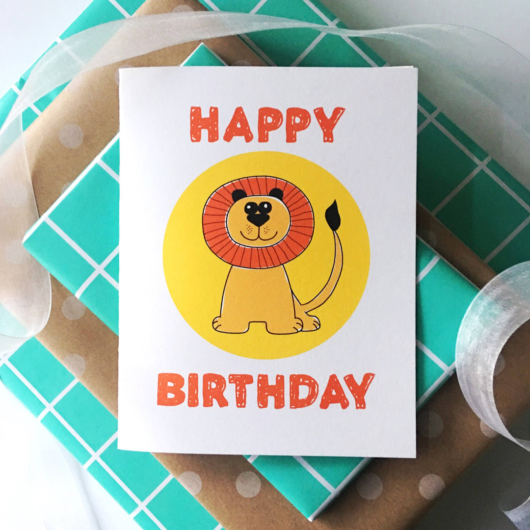 Lion Birthday Card - Grandson Birthday, Jungle Greeting Card