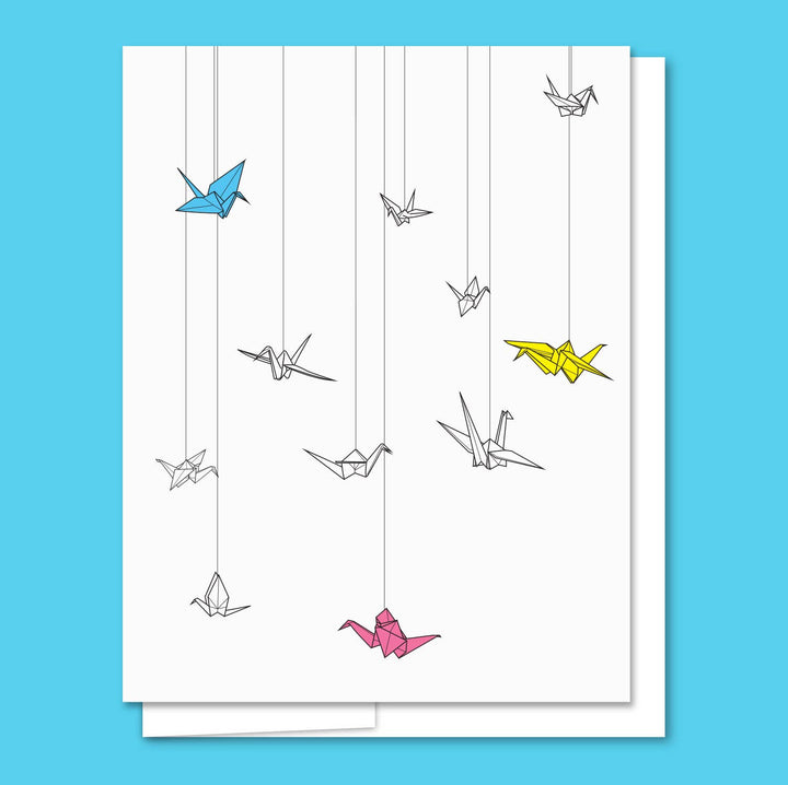 Paper Cranes - Letterpress Everyday Card