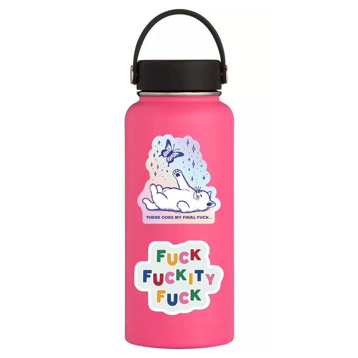 Final Fuck Kitty Cat Swear High Quality Vinyl Sticker