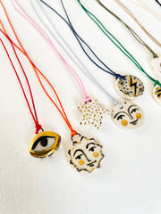 Charm Necklace: Red / Not so evil eye