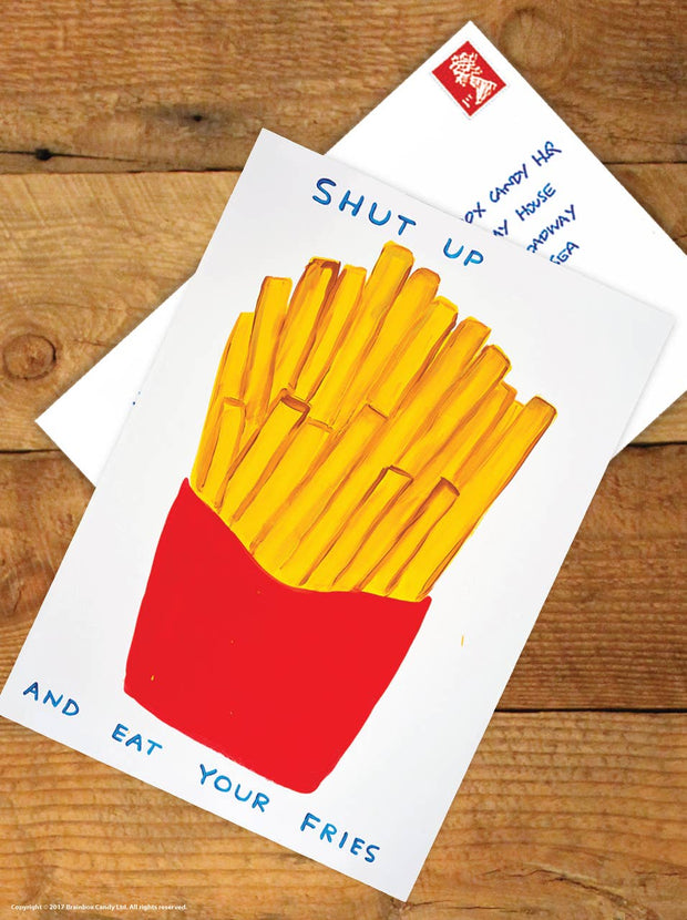 A6 Art Postcard By David Shrigley - Eat Your Fries