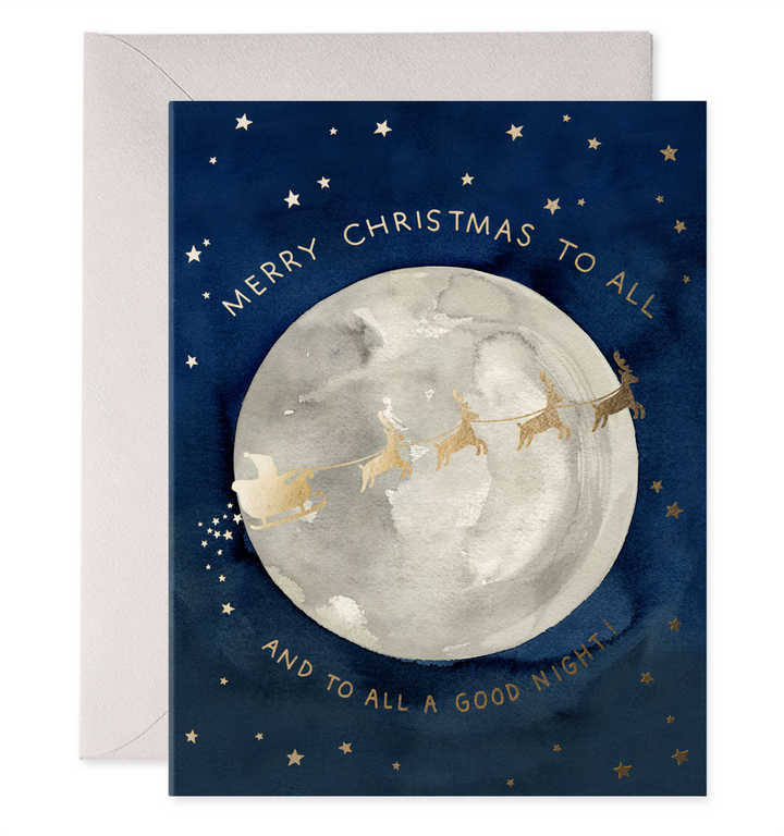 Santa Moon | Christmas Greeting Card