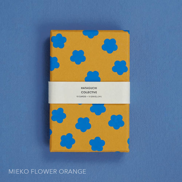 Greeting Card Set in Box: MIEKO FLOWER ORANGE